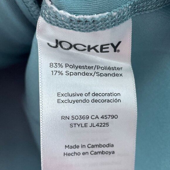 Jockey Womens Aqua Blue Zip-Up Activewear Jacket M Polyester & Spandex NWT 1585 - Picture 3 of 10